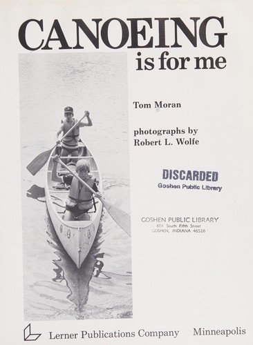 Cover of Canoeing is for me