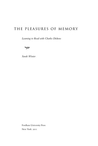 Cover of The pleasures of memory