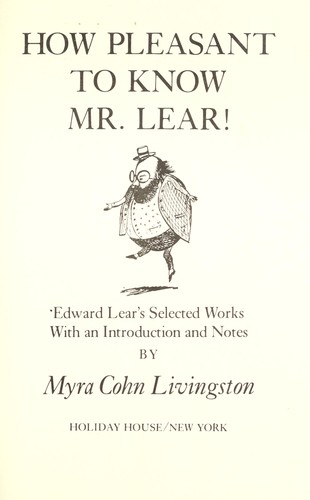 Cover of How pleasant to know Mr. Lear!