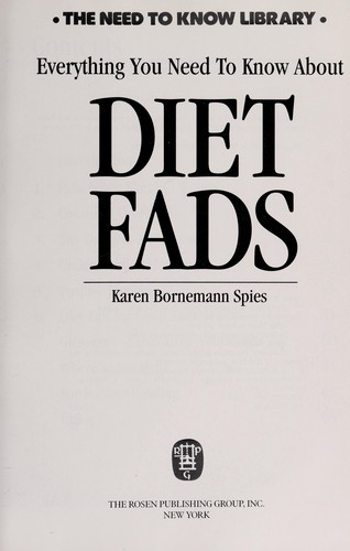 Cover of Everything you need to know about diet fads
