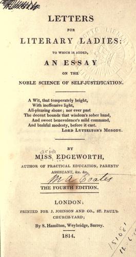Cover of Letters for literary ladies