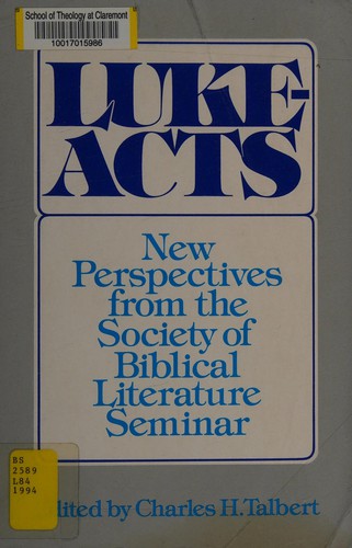 Cover of Luke-Acts, new perspectives from the Society of Biblical Literature seminar