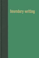 Cover of Boundary Writing