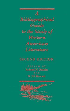 Cover of A bibliographical guide to the study of Western American literature