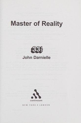 Cover of Master of reality