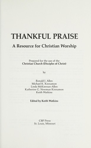 Cover of Thankful praise