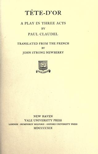 Cover of Te te d'or