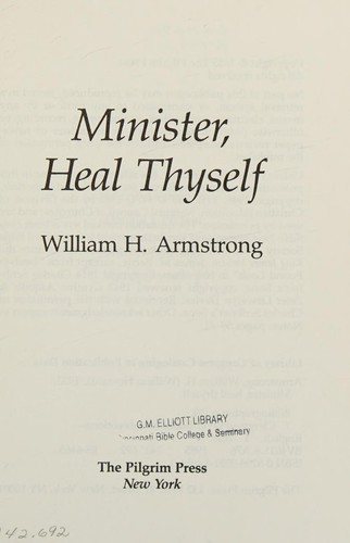 Cover of Minister, heal thyself