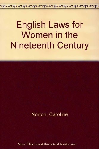 Cover of English laws for women in the nineteenth century