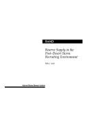 Cover of Reserve supply in the post-Desert Storm recruiting environment