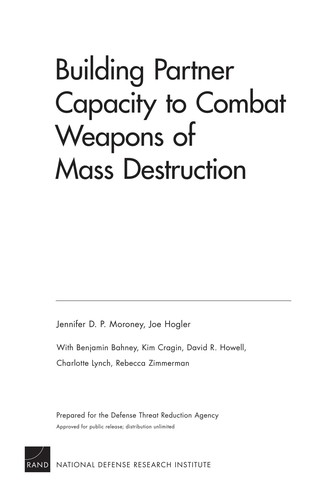 Cover of Building partner capacity to combat weapons of mass destruction