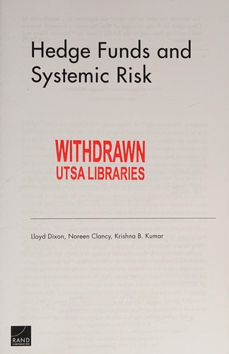 Cover of Hedge funds and systemic risk