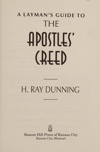 Cover of A layman's guide to the Apostles' Creed