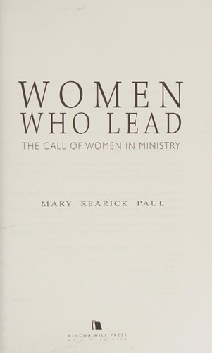 Cover of Women who lead