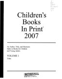 Cover of Children's Books in Print, 2007