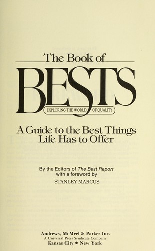 Cover of The Book of bests