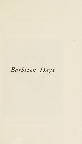 Cover of Barbizon days