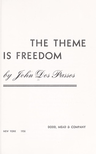 Cover of The theme is freedom