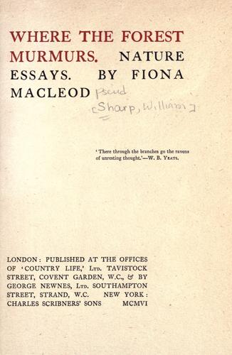 Cover of Where the forest murmurs