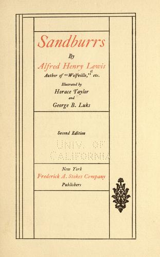 Cover of Sandburrs