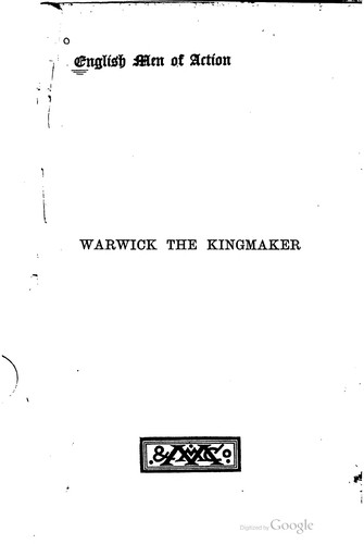 Cover of Warwick, the kingmaker