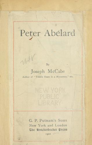 Cover of Peter Abélard