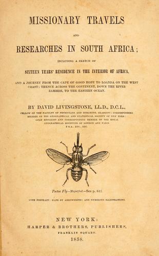 Cover of Missionary travels and researches in South Africa