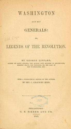 Cover of Washington and his generals
