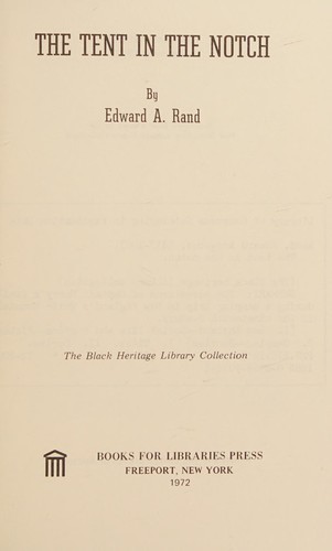 Cover of The tent in the notch