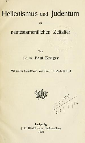 Cover of Hellenismus und Judentum im neutestamentlichen Zeitalter