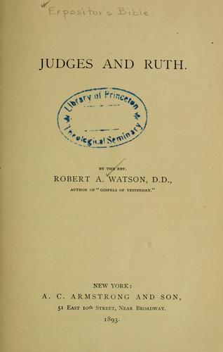 Cover of Judges and Ruth