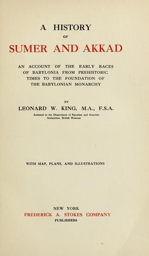 Cover of A history of Sumer and Akkad