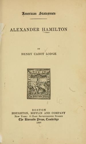 Cover of Alexander Hamilton