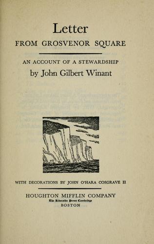 Cover of Letter from Grosvenor Square