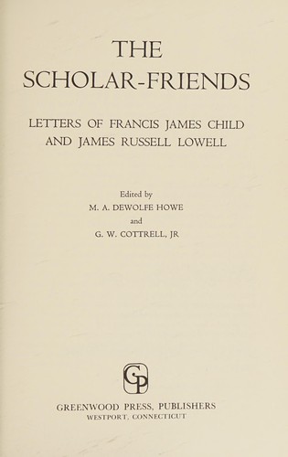Cover of The scholar-friends