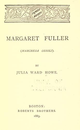 Cover of Margaret Fuller (Marchesa Ossoli)