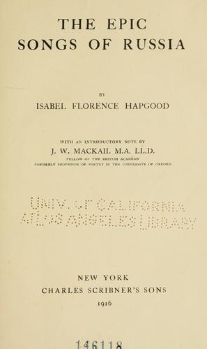 Cover of The Epic Songs of Russia