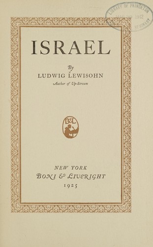 Cover of Israel