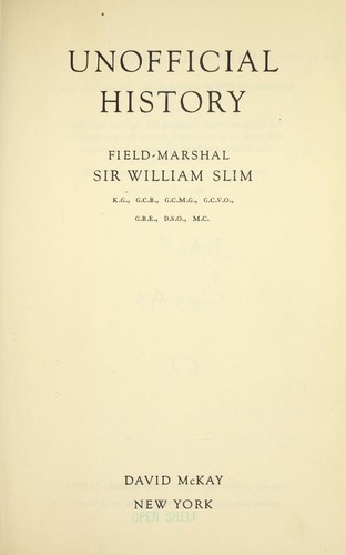 Cover of Unofficial history