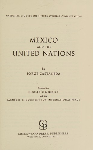 Cover of Mexico and the United Nations