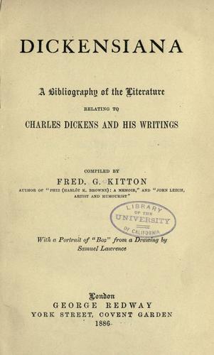 Cover of Dickensiana