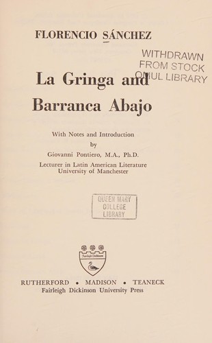Cover of Florencio Sanchez