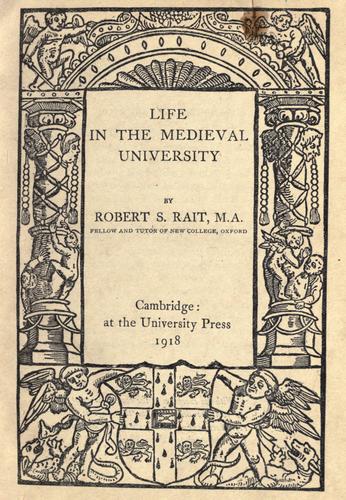 Cover of Life in the medieval university
