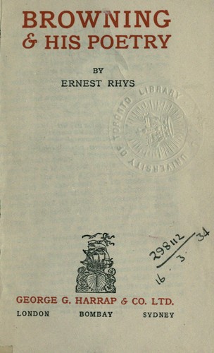Cover of Browning & his poetry