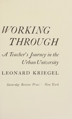 Cover of Working through