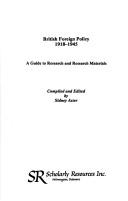 Cover of British foreign policy, 1918-1945