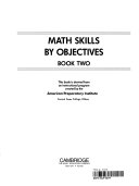 Cover of Math Skills by Objectives Book Two 1988c