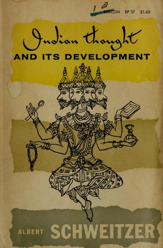 Cover of Indian thought and its development