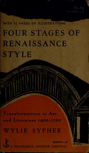Cover of Four stages of Renaissance style