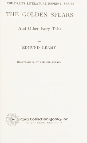 Cover of The golden spears and other fairy tales